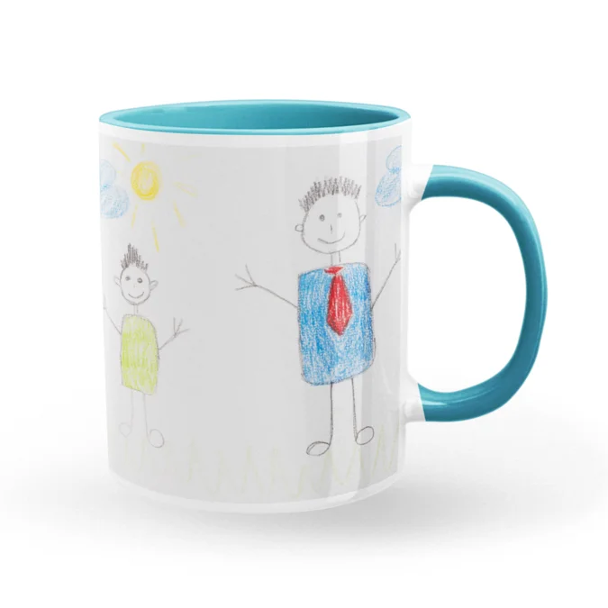 Azul taza personalizada cerámica
