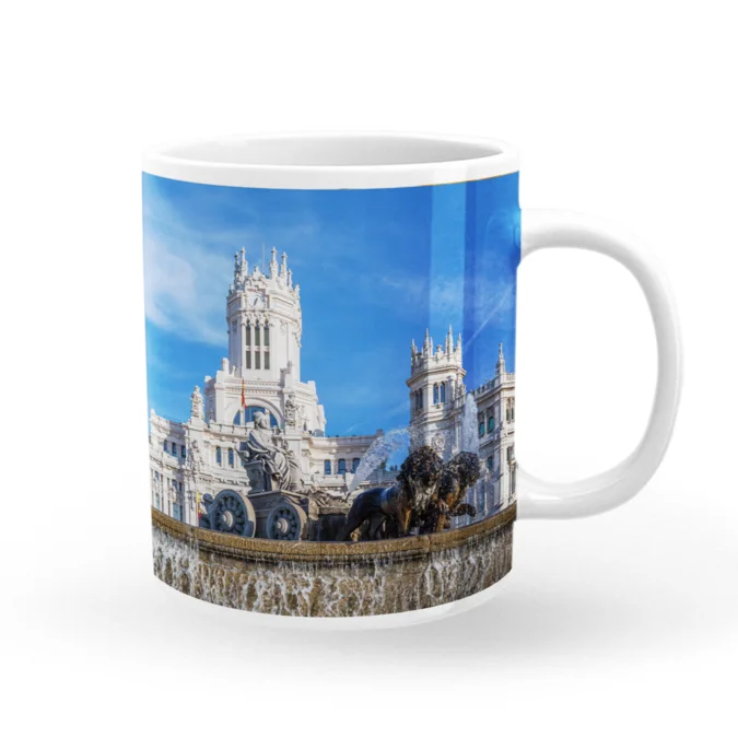 Blanca taza personalizada cerámica