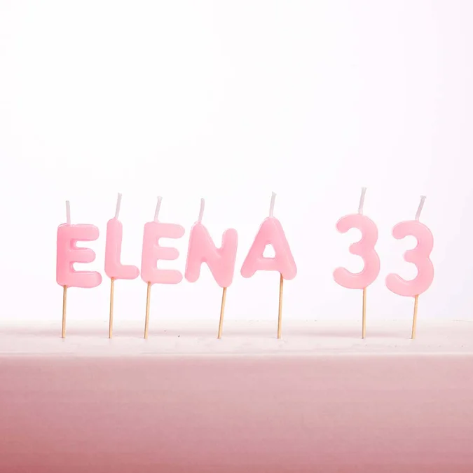 Capa 34 velas cumpleaños personalizadas