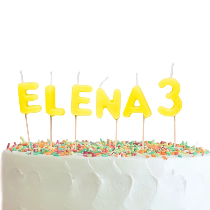 Elena velas cumpleaños personalizadas
