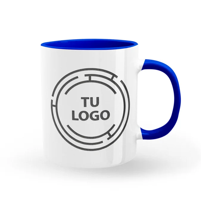 Azul oscuro taza personalizada cerámica