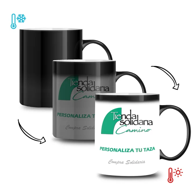 tres tazas mágicas - logo taza mágica personalizable